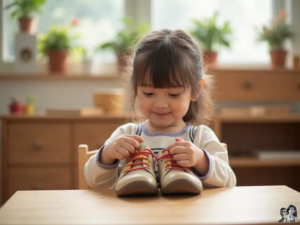 Apprendre à faire les lacets facilement : la méthode simple inspirée des principes Montessori